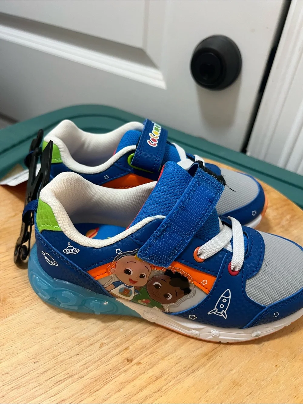 Cocomelon Blue & Gray Kids Light-Up Sneakers